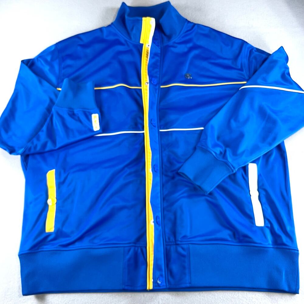 RARE Rocawear Mens Track Jacket Blue Full Button Up Retro Urban Streetwear
